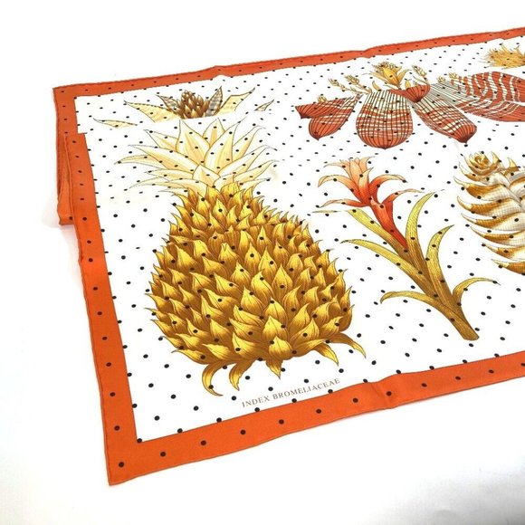 UNUSED HERMES Index Bromeliaceae Bromeliad Catalog Carre 90 Scarf - Picture 6 of 12